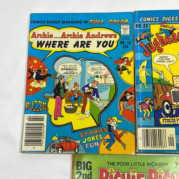 Vintage Comic Book Lot of 5 Archie JugHead Richie Rich Dennis Menace Paperback - Picture 2 of 8